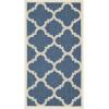 SAFAVIEH Courtyard Collection 8′ x 11′ Blue/Beige CY6243 Moroccan Trellis Indoor/ Outdoor Waterproof Easy-Cleaning Patio Backyard Mudroom Area-Rug(Navy / Beige)
