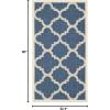SAFAVIEH Courtyard Collection 8′ x 11′ Blue/Beige CY6243 Moroccan Trellis Indoor/ Outdoor Waterproof Easy-Cleaning Patio Backyard Mudroom Area-Rug(Navy / Beige)