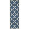 SAFAVIEH Courtyard Collection 8′ x 11′ Blue/Beige CY6243 Moroccan Trellis Indoor/ Outdoor Waterproof Easy-Cleaning Patio Backyard Mudroom Area-Rug(Navy/Beige)