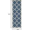 SAFAVIEH Courtyard Collection 8′ x 11′ Blue/Beige CY6243 Moroccan Trellis Indoor/ Outdoor Waterproof Easy-Cleaning Patio Backyard Mudroom Area-Rug(Navy/Beige)