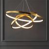 SAFAVIEH Couture Lighting Collection Meranda Modern White 3-Tier LED Chandelier(Gold)
