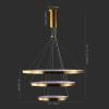 SAFAVIEH Couture Lighting Collection Meranda Modern White 3-Tier LED Chandelier(Gold)