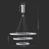 SAFAVIEH Couture Lighting Collection Meranda Modern White 3-Tier LED Chandelier(White)