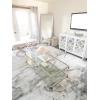 SAFAVIEH Craft Collection Area Rug – 8′ x 10′, Grey & Gold, Modern Abstract Design, Non-Shedding & Easy Care, Ideal for High Traffic Areas in Living Room, Bedroom (CFT877F)(Grey/Silver)