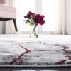 SAFAVIEH Craft Collection Area Rug – 8′ x 10′, Grey & Gold, Modern Abstract Design, Non-Shedding & Easy Care, Ideal for High Traffic Areas in Living Room, Bedroom (CFT877F)(Grey/Wine)