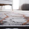 SAFAVIEH Craft Collection Area Rug – 8′ x 10′, Grey & Gold, Modern Abstract Design, Non-Shedding & Easy Care, Ideal for High Traffic Areas in Living Room, Bedroom (CFT877F)(Grey/Orange)