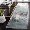 SAFAVIEH Glacier Collection Area Rug – 5’3″ x 7’6″, Blue & Multi, Modern Abstract Design, Non-Shedding & Easy Care, Ideal for High Traffic Areas in Living Room, Bedroom (GLA125B)(Blue/Pink)