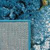 SAFAVIEH Glacier Collection Area Rug – 5’3″ x 7’6″, Blue & Multi, Modern Abstract Design, Non-Shedding & Easy Care, Ideal for High Traffic Areas in Living Room, Bedroom (GLA125B)(Blue/Gold)