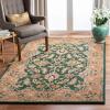SAFAVIEH Heritage Collection Area Rug – 5′ x 8′, Dark Green & Gold, Handmade Traditional Oriental Wool, Ideal for High Traffic Areas in Living Room, Bedroom (HG628A)(Red/Ivory)