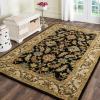 SAFAVIEH Heritage Collection Area Rug – 5′ x 8′, Dark Green & Gold, Handmade Traditional Oriental Wool, Ideal for High Traffic Areas in Living Room, Bedroom (HG628A)(Red/Ivory)