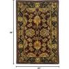 SAFAVIEH Heritage Collection Area Rug – 5′ x 8′, Dark Green & Gold, Handmade Traditional Oriental Wool, Ideal for High Traffic Areas in Living Room, Bedroom (HG628A)(Red / Black)