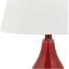 SAFAVIEH Lighting Collection – Cybil Set of 2 Red Double Gourd Glass Table Lamps, Modern Contemporary Design, LED Bulbs Included (LIT4088E-SET2)(Red – Set of 2)