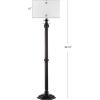 SAFAVIEH Lighting Collection – Jessie Rustic Farmhouse Oil-Rubbed Bronze 59-Inch Floor Lamp with Pull Chain, LED Bulbs Included (LIT4345A)