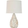 SAFAVIEH Lighting Collection – Lauralie Nautical Cream Capiz Shell Table Lamp, Set of 2, 21-Inch Bedroom Living Room Home Office Desk Nightstand Lamps, LED Bulbs Included (LIT4011A-SET2)(Ivory)