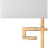 SAFAVIEH Lighting Collection – Set of 2 Greek Key Modern Gold 24-Inch Table Lamps, White Rectangular Shade, LED Bulbs Included, Bedroom Living Room Home Office (LIT4160C-SET2)(Gold – Set of 2)