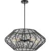 SAFAVIEH Lighting Collection Briza Black 5-Light Adjustable Pendant Chandelier Hanging Light Fixture, Ideal for Dining Room, Kitchen Island, Entryway (LED Bulbs Included)