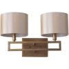 SAFAVIEH Lighting Collection Catena Rustic Farmhouse Antique Gold 2-light Bedroom Bathroom Vanity Hallway Foyer Living Room Wall Sconce Set of 2 (LED Bulbs Included)