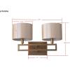SAFAVIEH Lighting Collection Catena Rustic Farmhouse Antique Gold 2-light Bedroom Bathroom Vanity Hallway Foyer Living Room Wall Sconce Set of 2 (LED Bulbs Included)