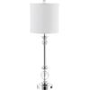 SAFAVIEH Lighting Collection Erica Modern Crystal Candlestick 31-inch Bedroom Living Room Home Office Desk Nightstand Table Lamp Set of 2 (LED Bulbs Included)(Crystal – without USB)