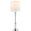 SAFAVIEH Lighting Collection Erica Modern Crystal Candlestick 31-inch Bedroom Living Room Home Office Desk Nightstand Table Lamp Set of 2 (LED Bulbs Included)(Crystal – with USB)