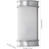 SAFAVIEH Lighting Collection Florence Modern Contemporary Silver Bedroom Bathroom Vanity Hallway Foyer Living Room Wall Sconce Set of 2 (LED Bulbs Included)(Silver/Leaf)