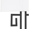 SAFAVIEH Lighting Collection Greek Key Modern Black 28-inch Bedroom Living Room Home Office Desk Nightstand Table Lamp Set of 2 (LED Bulbs Included)