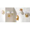 SAFAVIEH Lighting Collection Huron Contemporary Brass/Opal Wall Sconce Set of 2