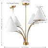 SAFAVIEH Lighting Collection Johanna Antique Brass 5-Light Adjustable Hanging Chandelier Light Fixture (LED Bulbs Included)(Antique Gold Painting)