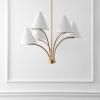 SAFAVIEH Lighting Collection Johanna Antique Brass 5-Light Adjustable Hanging Chandelier Light Fixture (LED Bulbs Included)(Antique Gold Painting)