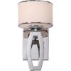 SAFAVIEH Lighting Collection Lenora Modern Chrome Bedroom Bathroom Vanity Hallway Foyer Living Room Wall Sconce Set of 2 (LED Bulb Included)