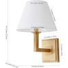 SAFAVIEH Lighting Collection Pauline Modern Contemporary Gold Bedroom Bathroom Vanity Hallway Foyer Living Room Wall Sconce Set of 2 (LED Bulbs Included)(Gold Leaf)