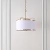 SAFAVIEH Lighting Collection Perzeta Brass/White 3-Light Adjustable Pendant Chandelier Hanging Light Fixture, Ideal for Dining Room, Kitchen Island, Entryway (LED Bulbs Included)