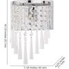 SAFAVIEH Lighting Collection Tilly Art Deco Modern Glam Chrome Iron/ Beaded Crystal Bedroom Bathroom Vanity Hallway Foyer Living Room Wall Sconce Set of 2 (LED Bulbs Included)