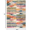 SAFAVIEH Madison Collection Accent Rug – 4′ x 6′, Ivory & Multi, Boho Abstract Distressed Design, Non-Shedding & Easy Care, Ideal for High Traffic Areas in Entryway, Living Room, Bedroom (MAD417C)(Ivory/Multi)