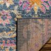 SAFAVIEH Madison Collection Area Rug – 5’1″ x 7’6″, Blue & Fuchsia, Boho Chic Floral Design, Non-Shedding & Easy Care, Ideal for High Traffic Areas in Living Room, Bedroom (MAD130C)(Blue/Fuchsia)