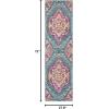 SAFAVIEH Madison Collection Area Rug – 5’1″ x 7’6″, Blue & Fuchsia, Boho Chic Medallion Design, Non-Shedding & Easy Care, Ideal for High Traffic Areas in Living Room, Bedroom (MAD119C)(Blue/Fuchsia)