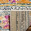 SAFAVIEH Madison Collection Area Rug – 5’1″ x 7’6″, Blue & Fuchsia, Moroccan Boho Distressed Design, Non-Shedding & Easy Care, Ideal for High Traffic Areas in Living Room, Bedroom (MAD118C)(Blue/Fuchsia)