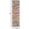 SAFAVIEH Madison Collection Area Rug – 5’1″ x 7’6″, Blue & Fuchsia, Moroccan Boho Distressed Design, Non-Shedding & Easy Care, Ideal for High Traffic Areas in Living Room, Bedroom (MAD118C)(Blue/Fuchsia)