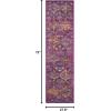 SAFAVIEH Madison Collection Area Rug – 5’1″ x 7’6″, Fuchsia & Blue, Boho Chic Damask Design, Non-Shedding & Easy Care, Ideal for High Traffic Areas in Living Room, Bedroom (MAD144F)(Fuchsia/Blue)