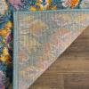 SAFAVIEH Madison Collection Area Rug – 5’1″ x 7’6″, Fuchsia & Blue, Boho Chic Damask Design, Non-Shedding & Easy Care, Ideal for High Traffic Areas in Living Room, Bedroom (MAD144F)(Blue/Orange)