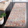 SAFAVIEH Madison Collection Area Rug – 5’1″ x 7’6″, Light Grey & Rust, Boho Chic Damask Design, Non-Shedding & Easy Care, Ideal for High Traffic Areas in Living Room, Bedroom (MAD945R)(Light Grey/Rust)