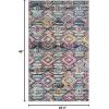 SAFAVIEH Madison Collection Area Rug – 5’3″ x 7’6″, Black & Orange, Moroccan Boho Diamond Distressed Design, Non-Shedding & Easy Care, Ideal for High Traffic Areas in Living Room, Bedroom (MAD455Z)(Black/Orange)