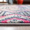 SAFAVIEH Madison Collection Area Rug – 5’3″ x 7’6″, Black & Orange, Moroccan Boho Diamond Distressed Design, Non-Shedding & Easy Care, Ideal for High Traffic Areas in Living Room, Bedroom (MAD455Z)(Black/Orange)