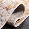 SAFAVIEH Madison Collection Area Rug – 5’3″ x 7’6″, Grey & Beige, Modern Abstract Design, Non-Shedding & Easy Care, Ideal for High Traffic Areas in Living Room, Bedroom (MAD453A)(Ivory/Orange)