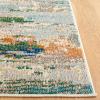 SAFAVIEH Madison Collection Area Rug – 5’3″ x 7’6″, Grey & Turquoise, Boho Abstract Distressed Design, Non-Shedding & Easy Care, Ideal for High Traffic Areas in Living Room, Bedroom (MAD419F)(Green/Blue)