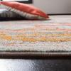 SAFAVIEH Madison Collection Area Rug – 5’3″ x 7’6″, Grey & Turquoise, Boho Abstract Distressed Design, Non-Shedding & Easy Care, Ideal for High Traffic Areas in Living Room, Bedroom (MAD419F)(Ivory/Multi)