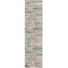 SAFAVIEH Madison Collection Area Rug – 5’3″ x 7’6″, Grey & Turquoise, Boho Abstract Distressed Design, Non-Shedding & Easy Care, Ideal for High Traffic Areas in Living Room, Bedroom (MAD419F)(Green/Blue)