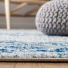 SAFAVIEH Madison Collection Area Rug – 5’3″ x 7’6″, Grey & Turquoise, Boho Chic Design, Non-Shedding & Easy Care, Ideal for High Traffic Areas in Living Room, Bedroom (MAD797G)(Silver/Navy)