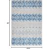 SAFAVIEH Madison Collection Area Rug – 5’3″ x 7’6″, Grey & Turquoise, Boho Chic Design, Non-Shedding & Easy Care, Ideal for High Traffic Areas in Living Room, Bedroom (MAD797G)(Silver/Navy)