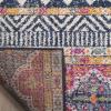 SAFAVIEH Madison Collection Area Rug – 5’3″ x 7’6″, Grey & Turquoise, Boho Chic Design, Non-Shedding & Easy Care, Ideal for High Traffic Areas in Living Room, Bedroom (MAD797G)(Navy/Ivory)